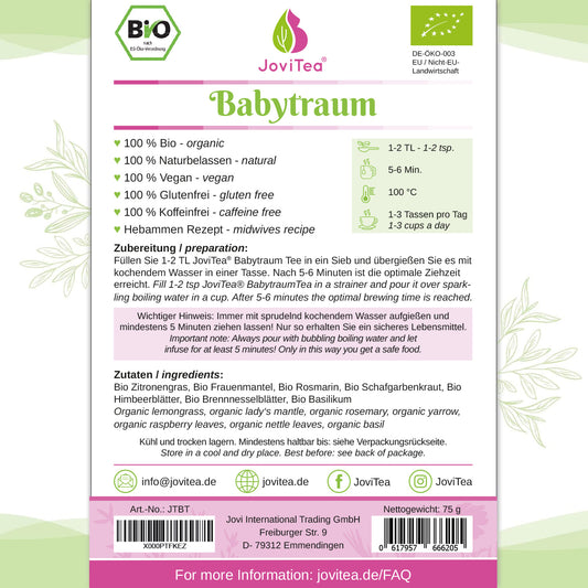 JoviTea Babytraum Tee Bio