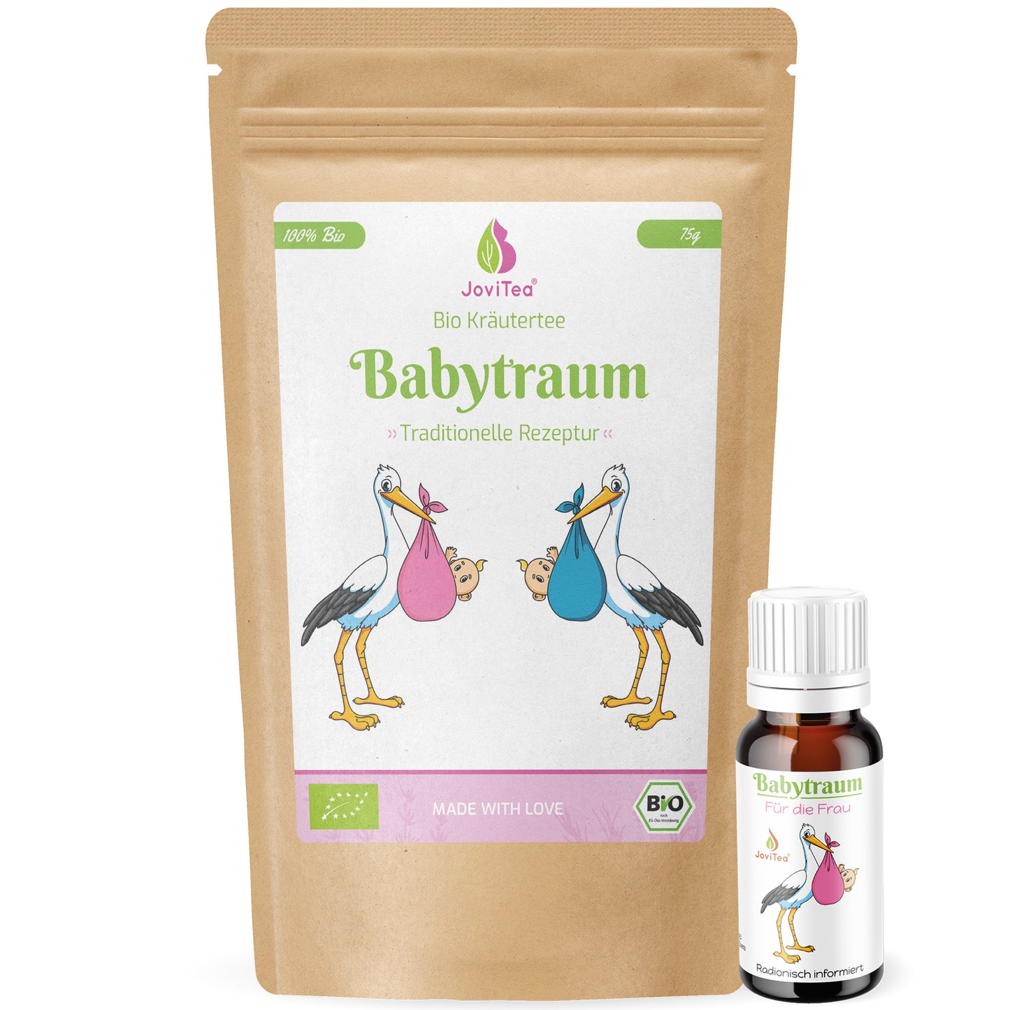 JoviTea Babytraum Tee Bio & Globuli für Sie