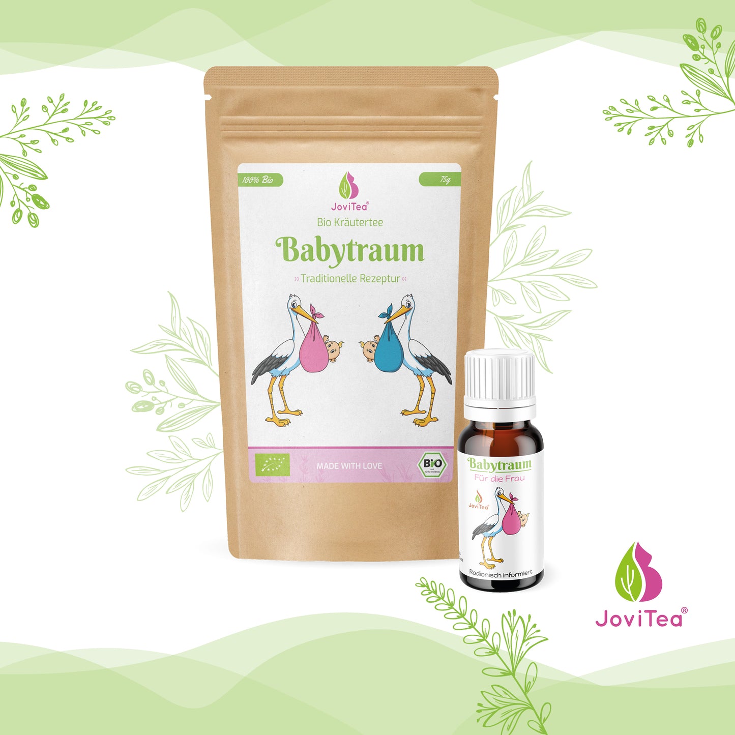 JoviTea Babytraum Tee Bio & Globuli für Sie